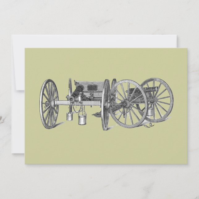 Revolutionary War Cannon Invitation (Front)