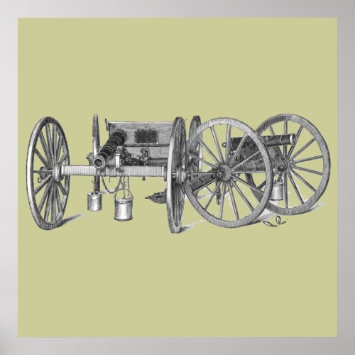 Revolutionary War Cannon Print
