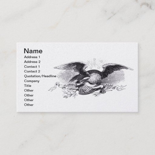 Customizable Revolutionary War Eagle Business Card