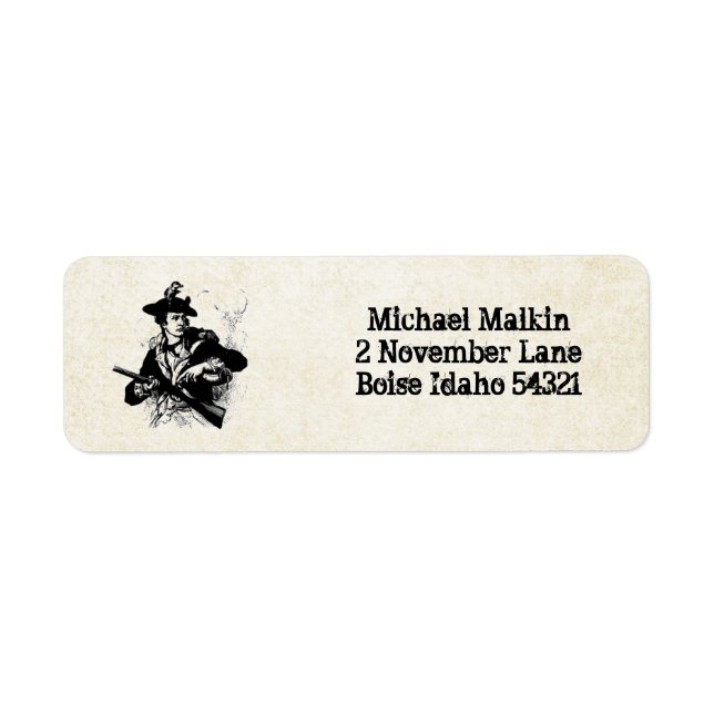 Revolutionary War Minuteman Label (Front)