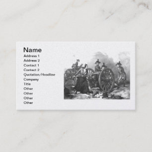 Revolutionary War Molly Pitcher Cannon Business Ca Card