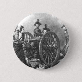 Revolutionary War Molly Pitcher Cannon Button