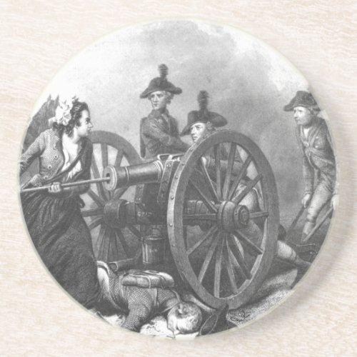 Revolutionary War Molly Pitcher Cannon Coaster