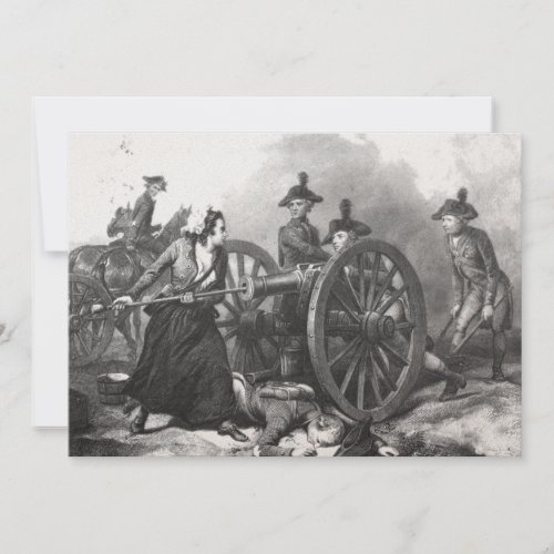 Revolutionary War Molly Pitcher Cannon Invitation