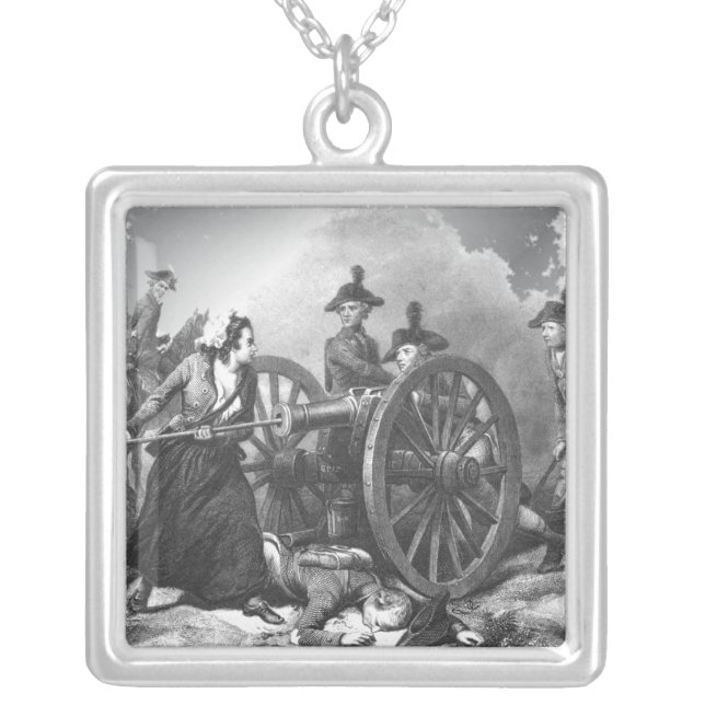 Revolutionary War Molly Pitcher Cannon Necklace (Front)