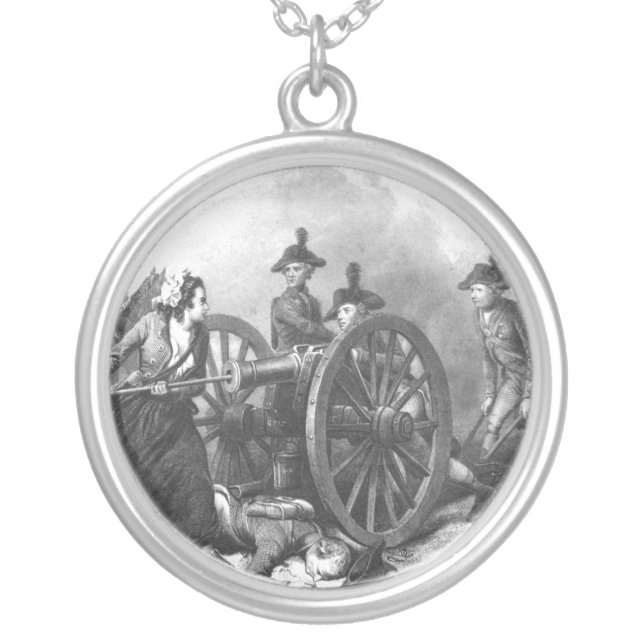 Revolutionary War Molly Pitcher Cannon Necklace (Front)