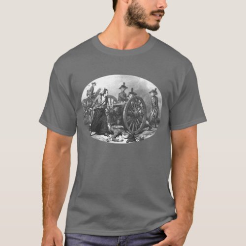 Revolutionary War Molly Pitcher Cannon T_Shirt