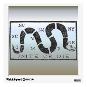 Revolutionary War - Unite or Die Wall Decal