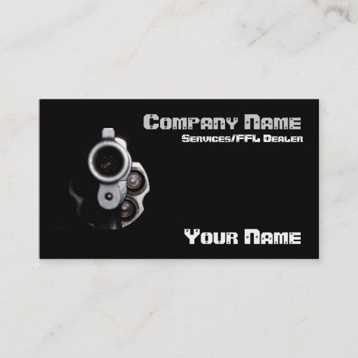 Customizable revolver ffl  business card 2
