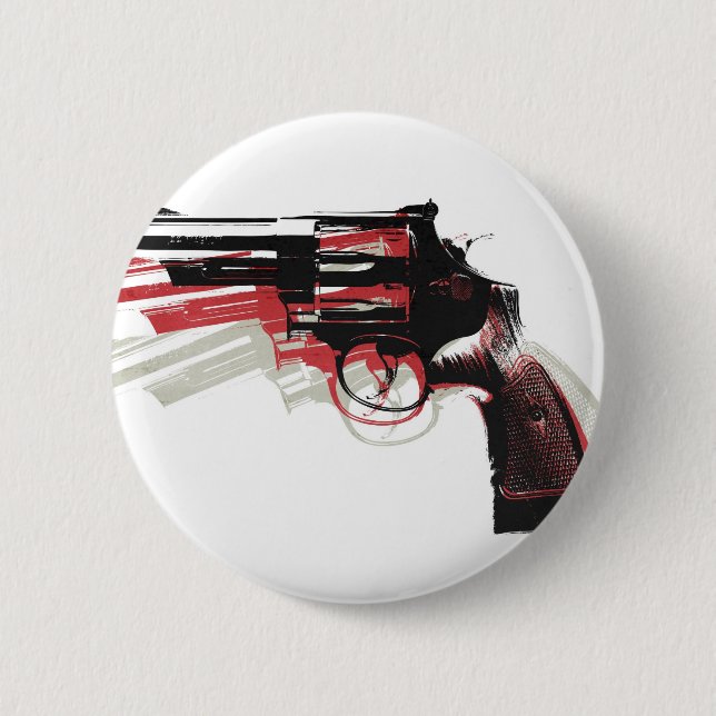 Revolver on White Button (Front)