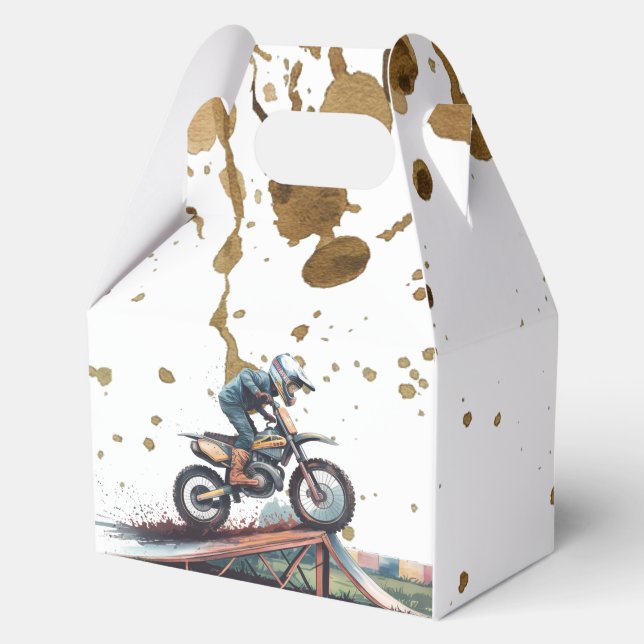 Revved Up Racer: Motorbike Birthday Bash Favor Boxes (Back)