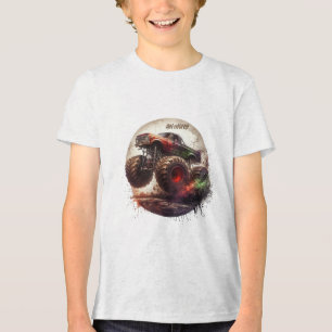 “Revved Up & Ready to Roll” Custom Monster Truck Tri-Blend Shirt