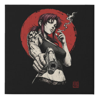Revy Japanese Style Faux Canvas Print