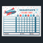 Reward Chart Airplane Personalized Chore Chart Notepad<br><div class="desc">Personalized Reward Chore Routine Chart.</div>