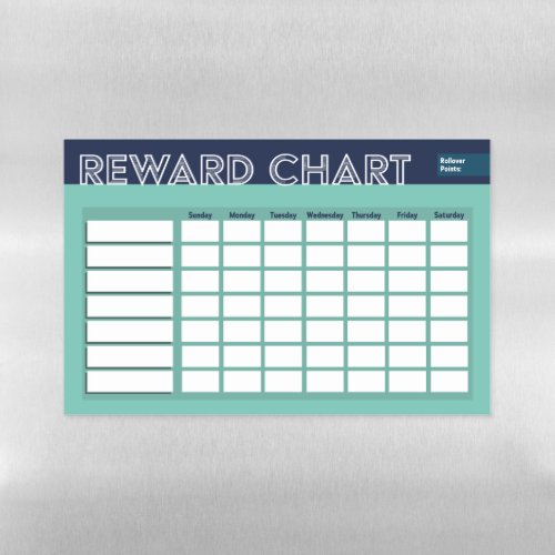 Reward Chart Blue Magnetic Dry Erase Sheet