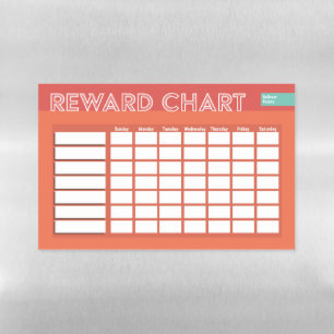 Reward Chart (Coral) Magnetic Dry Erase Sheet
