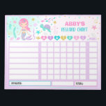 Reward Chart Mermaid Personalized Chore Chart Notepad<br><div class="desc">Personalized Reward Chore Routine Chart.</div>