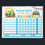 Reward Chart Monster Truck Personalized Chores Notepad<br><div class="desc">Personalized Reward Chore Routine Chart.</div>