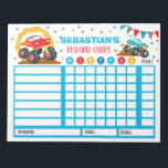 Reward Chart Monster Truck Personalized Chores Notepad<br><div class="desc">Personalized Reward Chore Routine Chart.</div>