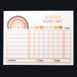 Reward Chart Rainbow Personalized Chore Chart Notepad<br><div class="desc">Personalized Reward Chore Routine Chart.</div>