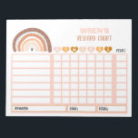 Reward Chart Rainbow Personalized Chore Chart Notepad<br><div class="desc">Personalized Reward Chore Routine Chart.</div>
