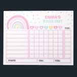 Reward Chart Rainbow Personalized Chore Chart Notepad<br><div class="desc">Personalized Reward Chore Routine Chart.</div>