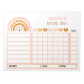 Boho Rainbow Reward Chart, Printable Sticker Chart, Rainbow Chart ...