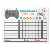 Reward Chart Video Game Personalized Chore Chart