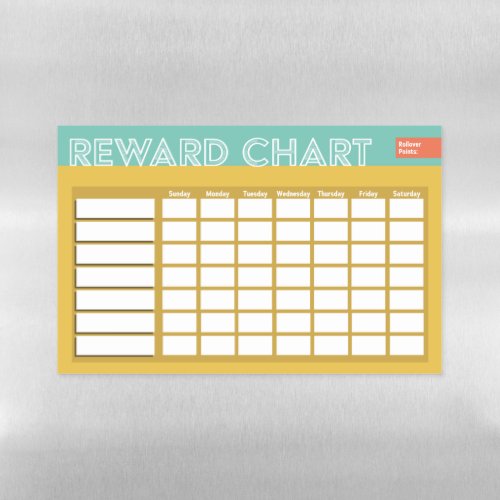 Reward Chart Yellow Magnetic Dry Erase Sheet