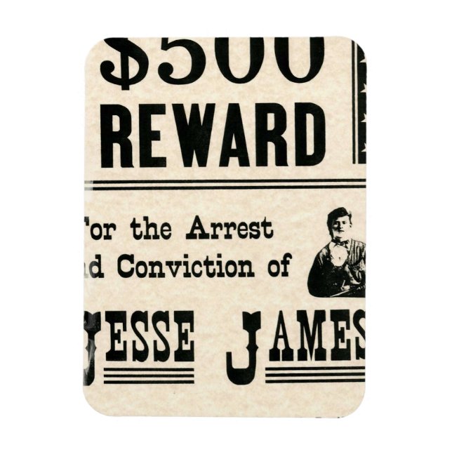 Reward for Jesse James Magnet (Vertical)