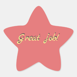 Reward Great job Star Sticker