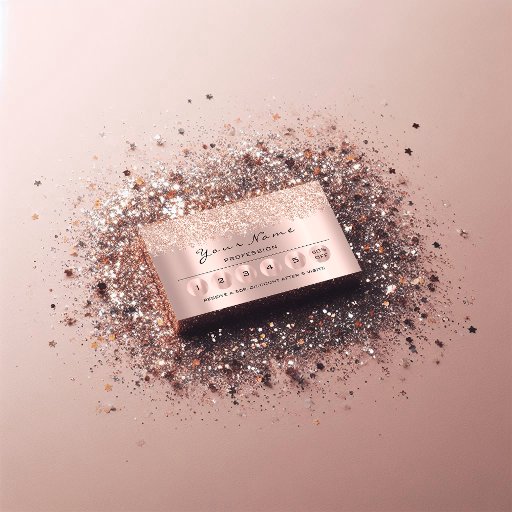 Customizable Loyalty 6 Makeup Hairdresser Eyelash Rose Glitter Business Card