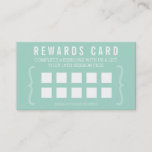 Reward Punch Card Simple Minimal Trendy Chic Mint at Zazzle