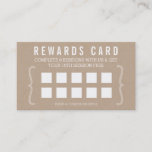 Reward Punch Card Simple Text Minimal Trendy Kraft at Zazzle