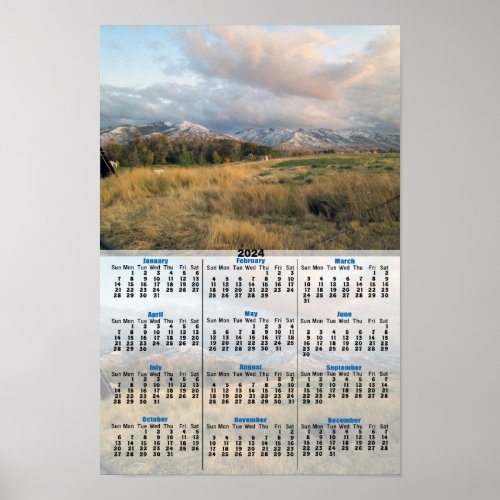 Rewarding Ranch Views 2024 Calendar Poster
