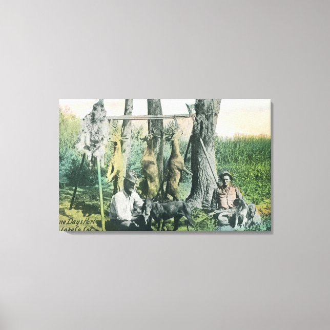 Rewards from a One Day HuntLake County, CA Canvas Print (Front)
