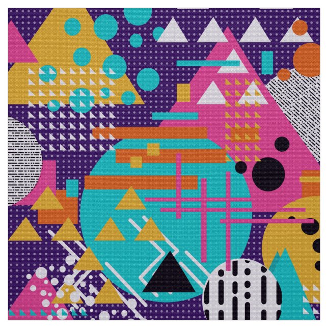 Rewind 80s Memphis pattern 002 Fabric (Swatch)