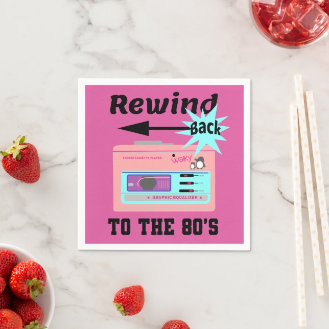 Rewind Back to the 80's Napkins (Insitu)