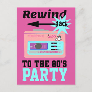 Rewind Back to the 80's Postcard