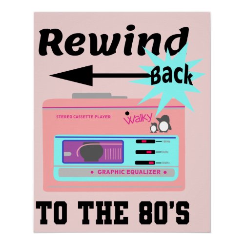 Rewind Back to the 80s Poster