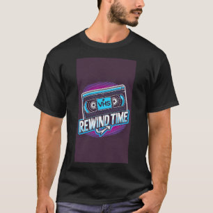 Rewind Time Retro VHS Graphic T-Shirt – Vintage 80
