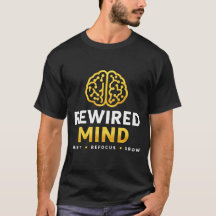 Rewired Mind Logo Tee — Black Confidence & Mindset