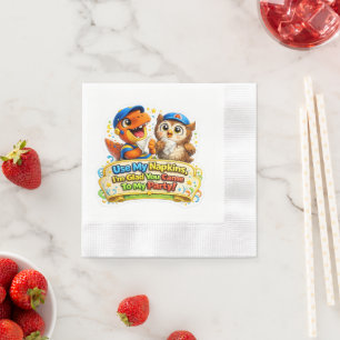 Rex and glad you came to my party coin cocktail na napkins