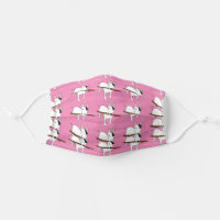 Rex and Stick pattern mask pink