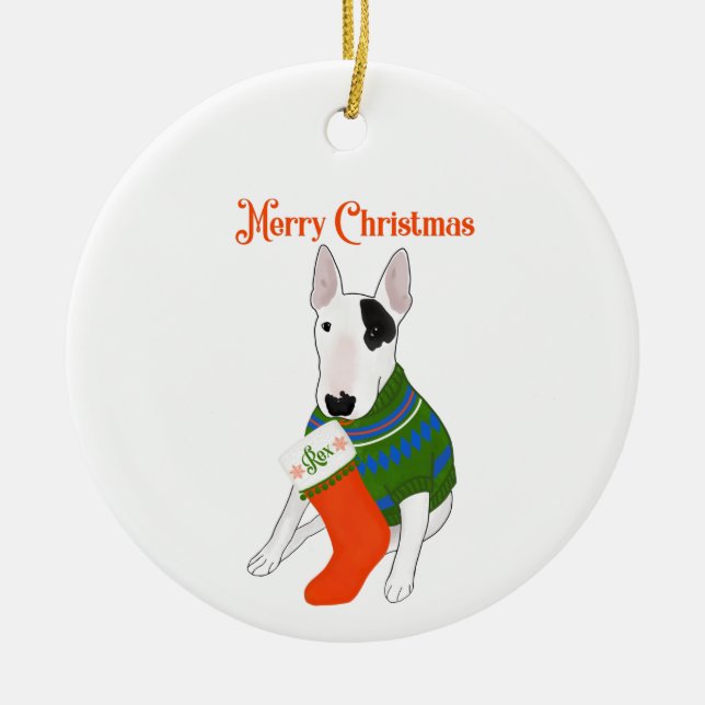 Rex and stocking ornament (Front)