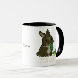 Rex bunny eats dandelion Tasse Mug