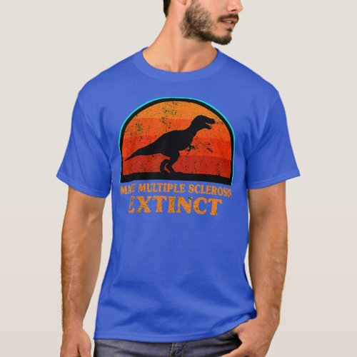 rex Dino Make Multiple Sclerosis Extinct Awareness T_Shirt