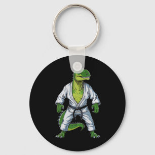 Rex Dinosaur Martial Arts Martial Artist Jiu-jitsu Keychain