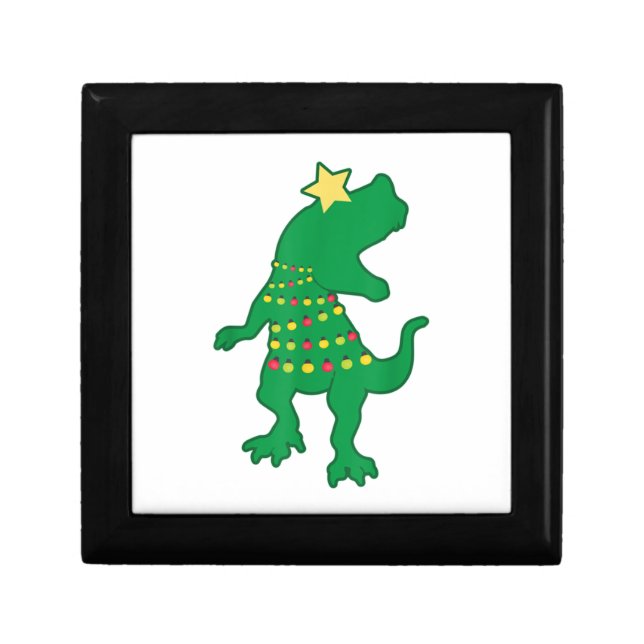 Rex Dinosaur Pun Tree Christmas    Gift Box (Front)