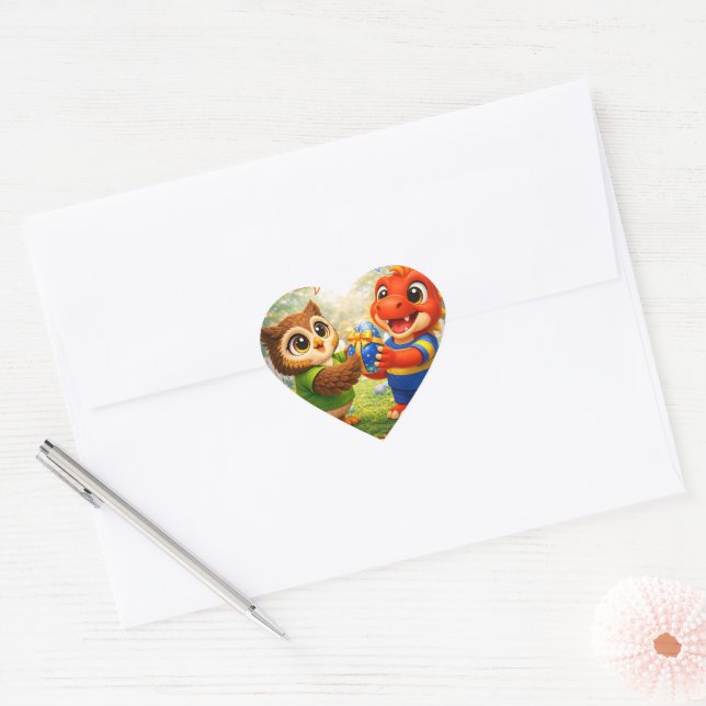 Rex happy Easter heart shaped envelope seals (Envelope)